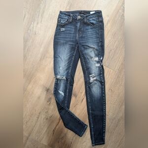 KanCan Distressed Dark Blue Jeans
